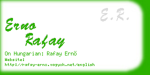 erno rafay business card