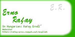 erno rafay business card